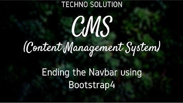 CMS Ending Navbar Using Bootstrap | PHP | 2020