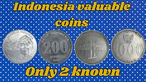 Ultra rare old coins Indonesia 1000 Rupiah 200 Rupiah value worth and history