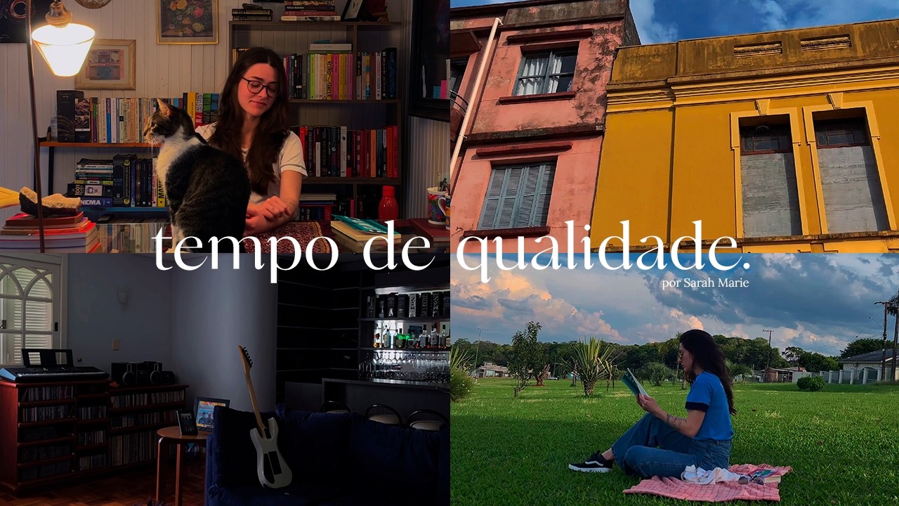 vlog | me dedicando a leitura, colagens e natureza.