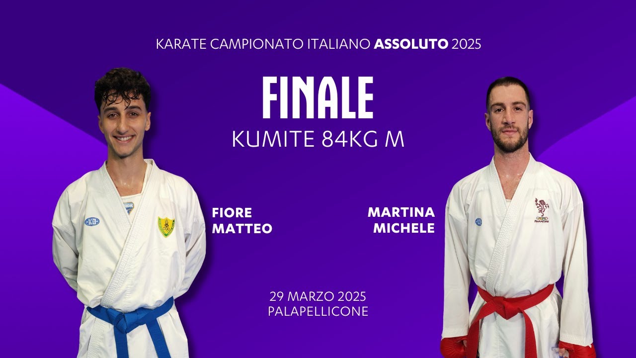 🥋 Karate Assoluto 2025 🥊 #kumite -84kg M 👉 Fiore vs Martina