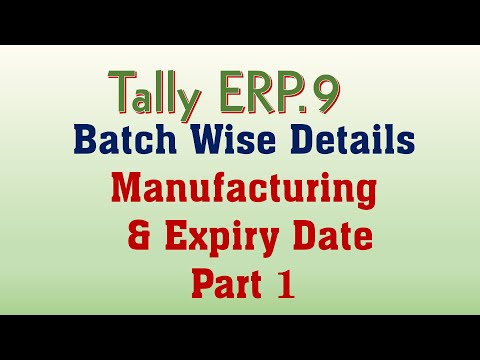 How to activate Batch Wise Details in Tally ERP 9 Tamil Tutorial