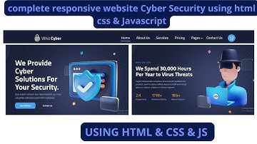 complete responsive website Cyber Security using html css & Javascript