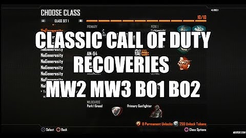 Classic COD Recovery Mw2-Mw3-Bo1-Bo2 (Ps3 Only)