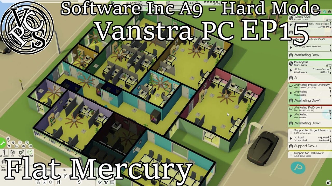 Software Inc – Flat Mercury: Vanstra PC EP15 - Hard Mode Alpha 9 Business Management Simulation