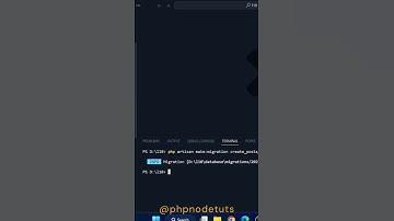 ⚡How to create a migration file in Laravel⚡ #shorts #youtubeshorts #laravel #laravelshorts
