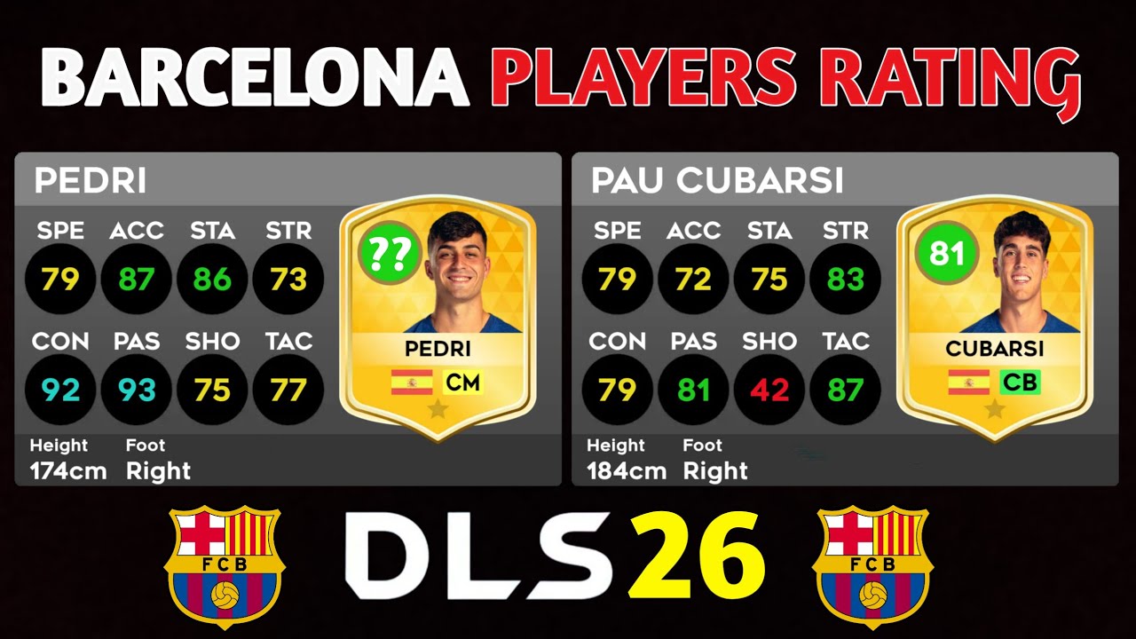 DLS 26 | NEW UPDATE PLAYERS RATING IN DLS 26 | BARCELONA | DREAM LEAGUE SOCCER 2025