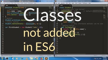 Classes in ES6 - Methods, construtor, getter, setter, Static methods ---Classes not added in ES6