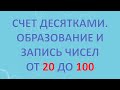 Счет десятками. Образование и запись чисел от 20 до 100.