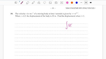 2006 November IB Math Paper 1 SL Q10 Kinematics