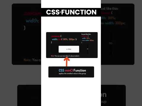 ???? CSS min() Function Explained | CSS Tutorial #coding #html #frontend #css