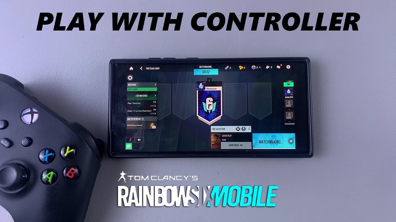 How To Play Rainbow Six Mobile Using Xbox Controller - YouTube