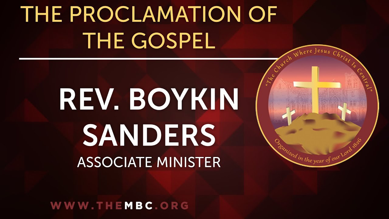 Rev. Dr. Boykin Sanders December 8, 2019 YouTube