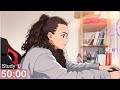 LIVE | ?HOUR study with me WITHOUT BREAKS📚🎧⛈️ rain sounds & pomodoro timer 50 & 10