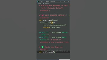 BIG Python Mistake in One Code Mutable Default Argument #coding #code #programming