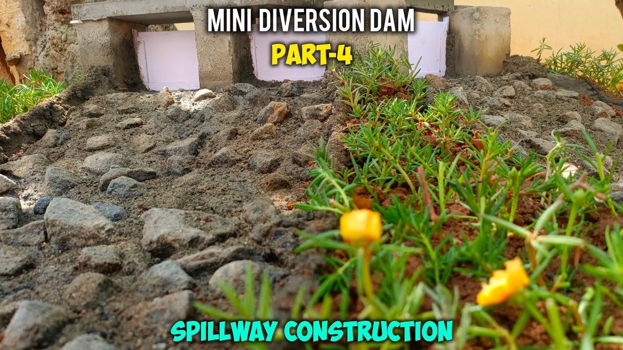 Mini Dam Model Diy Mini Dam | Part-4 | Spillway Construction | Mini Concrete Model ...