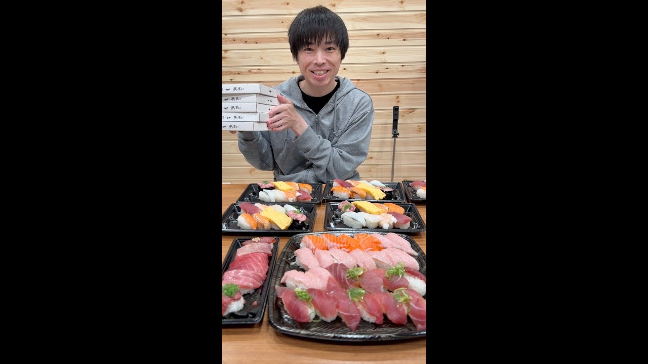 大皿 大食い 大食い】スシローのスタレコラボ皿コンプ目指しながら100貫食う