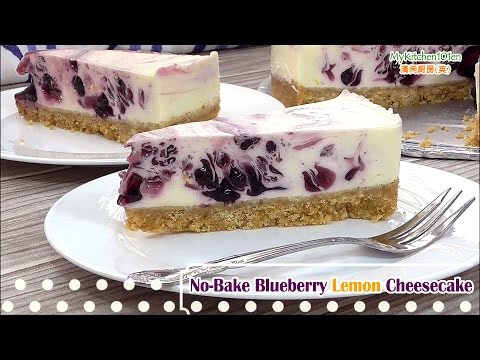 No-Bake Blueberry Lemon Cheesecake | MyKitchen101en