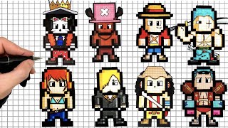 COMMENT DESSINER LES PERSO ONE PIECE EN PIXEL ART