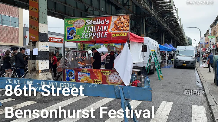 ᴴᴰ Walking through the 86th Street Bensonhurst Festival from Bay Parkway to 19th Avenue (06/12/2022)