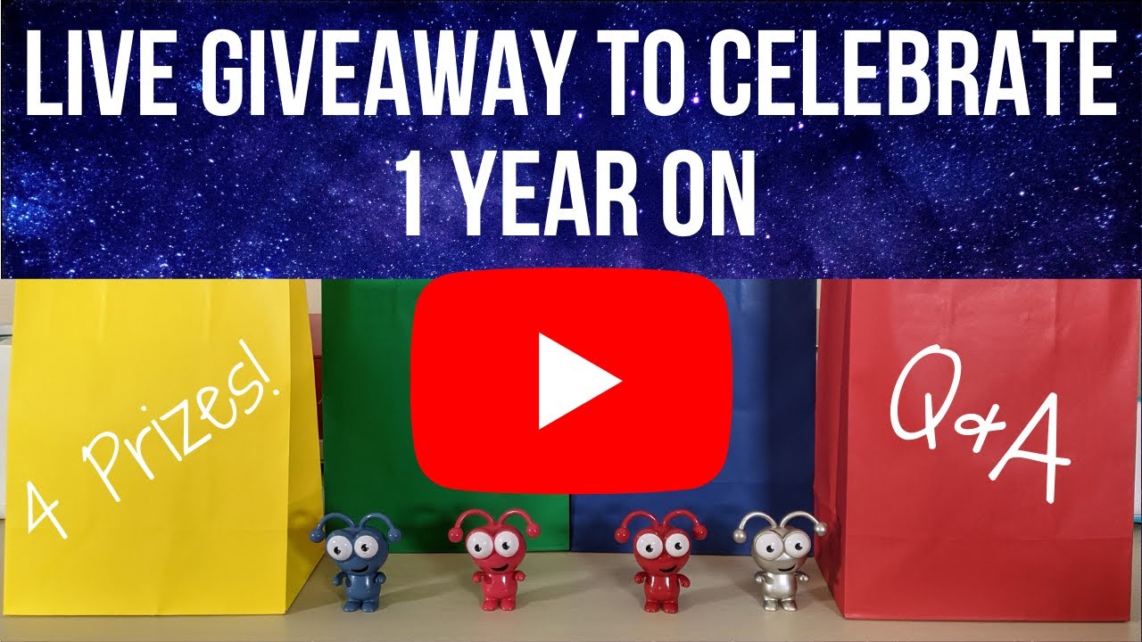Live Giveaway to Celebrate my 1 Year Anniversary on YouTube - YouTube