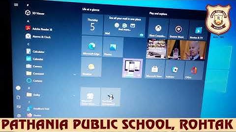 Pathania World Campus- Class 3- Windows Windows(Starting Windows 10)- Part-I