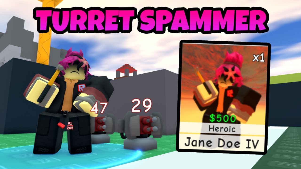 Новая героиня Джейн Доу в игре Retro Tower Defense (Roblox)