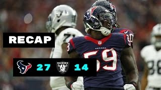 Houston texans vs oakland raiders recap nfl wild card playoffs post
game 1/7/2017 recap, results, highlights raiders...