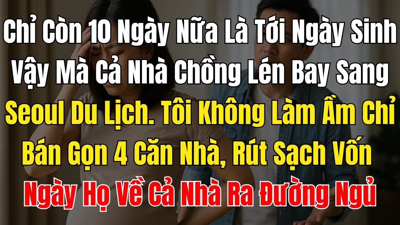 Chỉ Còn 10 Ngày Nữa Là Tới Ngày Sinh, Vậy Mà Cả Nhà Chồng Lén Bay Sang Seoul Du Lịch