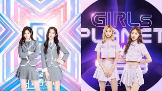 comparing ywy2 girls first stages on ywy and girls planet 999