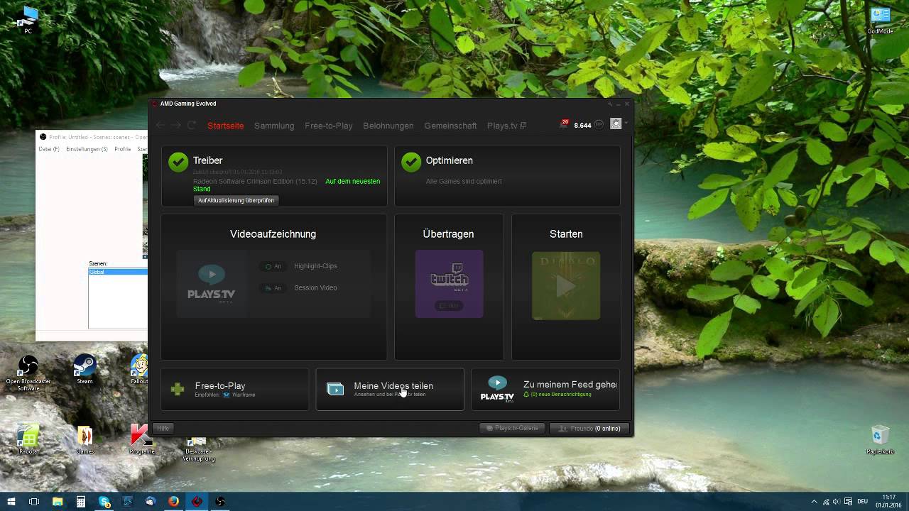 Настройки за запис AMD Gaming Evolved