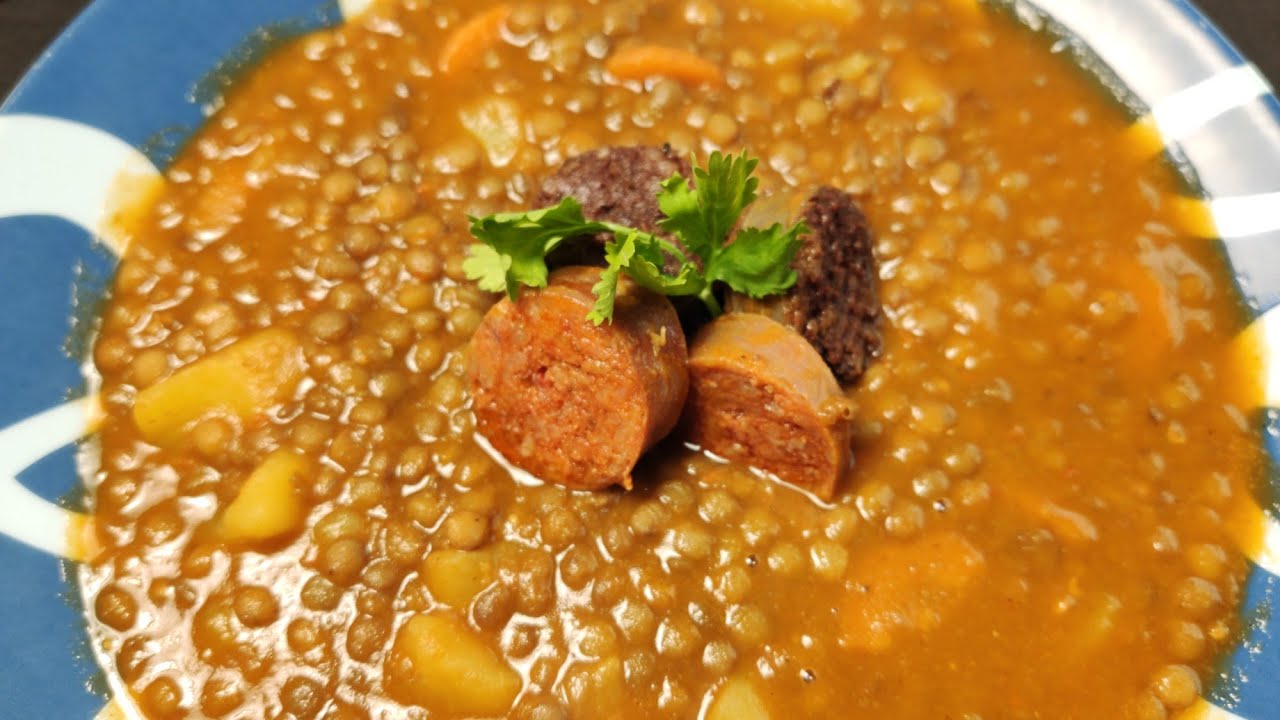 guiso 🍲 de lentejas con chorizo y morcilla 👍👍 #guisos #lentejas #recetasfaciles