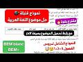 مراجعة شاملة للبيام والامتحان الأبيض عبر حل هذا النموذج في الغة العربية 4متوسط لاتفوت الفرصة للإنقاذ