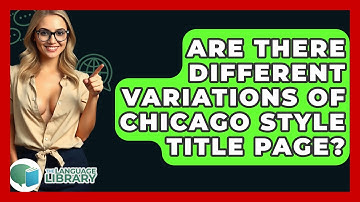 Are There Different Variations Of Chicago Style Title Page? - The Language Library