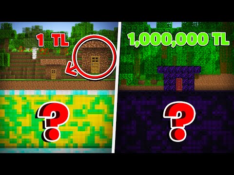 1TL BASE VS 1,000,000TL BASE! - Minecraft