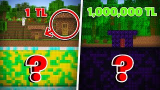 1TL BASE VS 1,000,000TL BASE! - Minecraft