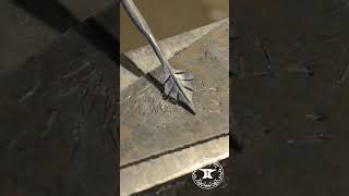 Forging Leaves for a Metal Rose #shorts