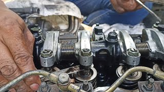 Adjust valve clearance  ISUZU 4HF1  Engine tune up