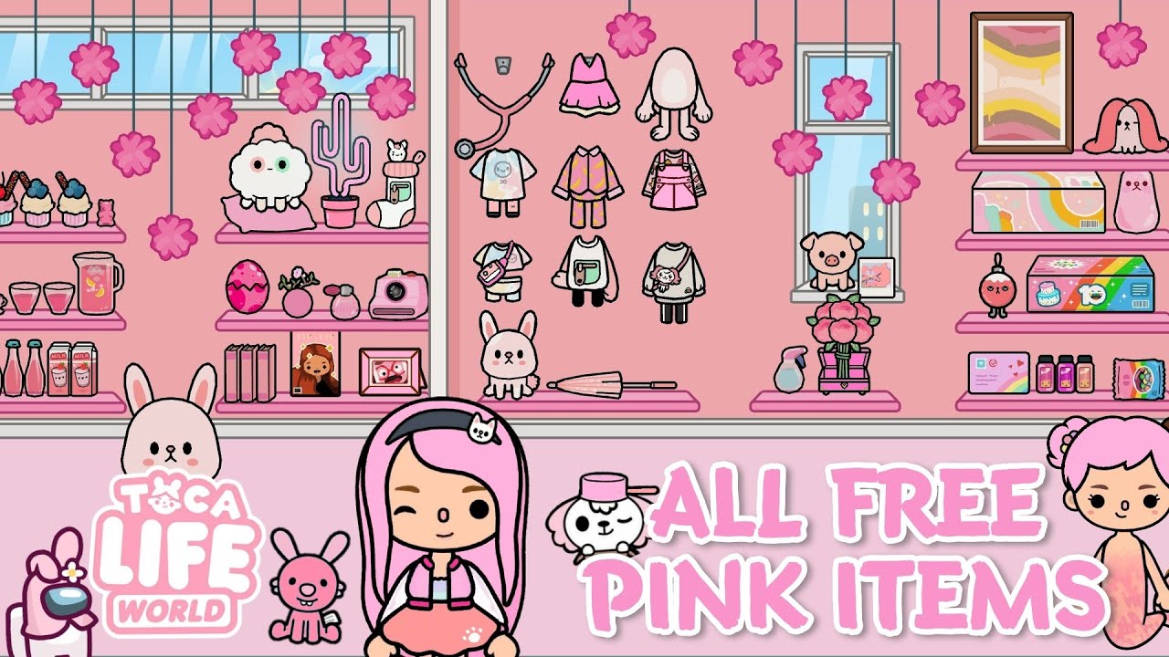 ALL FREE PINK ITEMS IN TOCA LIFE WORLD 😍💕 | Toca Boca | NecoLawPie