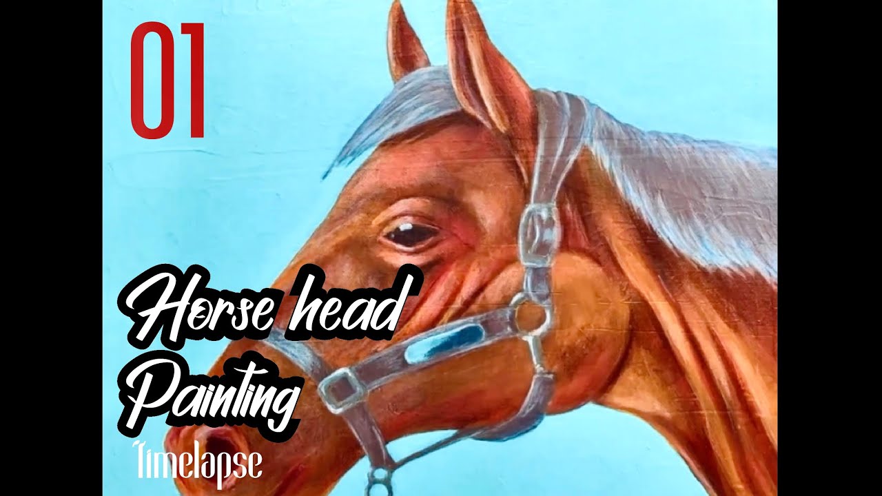 Painting of horse head Timelapse (Split Complementary) YouTube