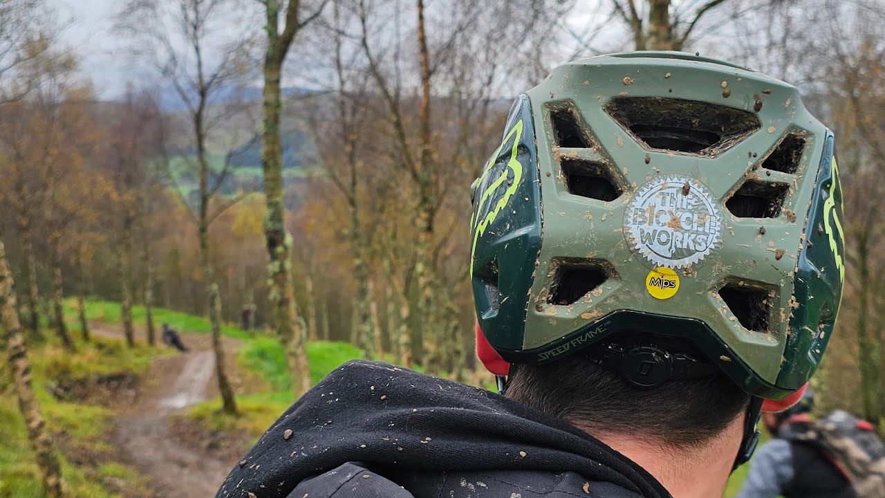 Following Brandon at Glentress New black