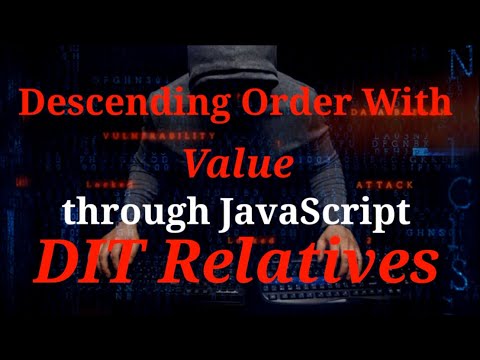 JavaScript Descending order with values 8/12/20