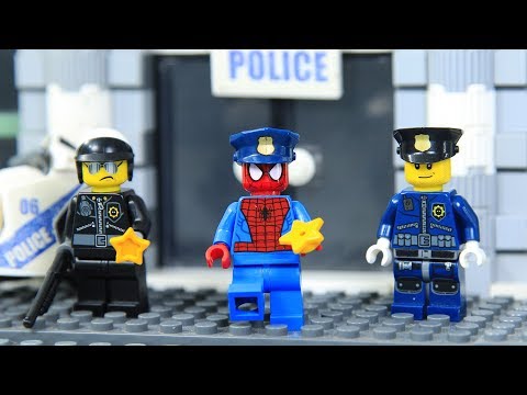 Lego Spiderman Brick Building BIG SPIDERMAN Suit Animation. 