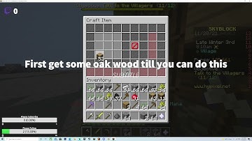 How to make an oak wood minion in Hypixel Skyblock