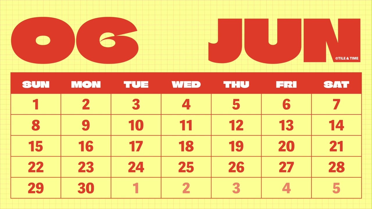 June 2025 Calendar | Lofi Chill Beats