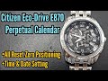 Citizen Watch E870 Eco-Drive Perpetual Calendar All Reset, Time Setting, Calendar Setting | SolimBD