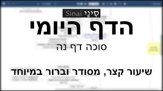 דף יומי מסכת סוכה דף נה - שיעור קצר וברור | 55 Daf yomi Succah daf