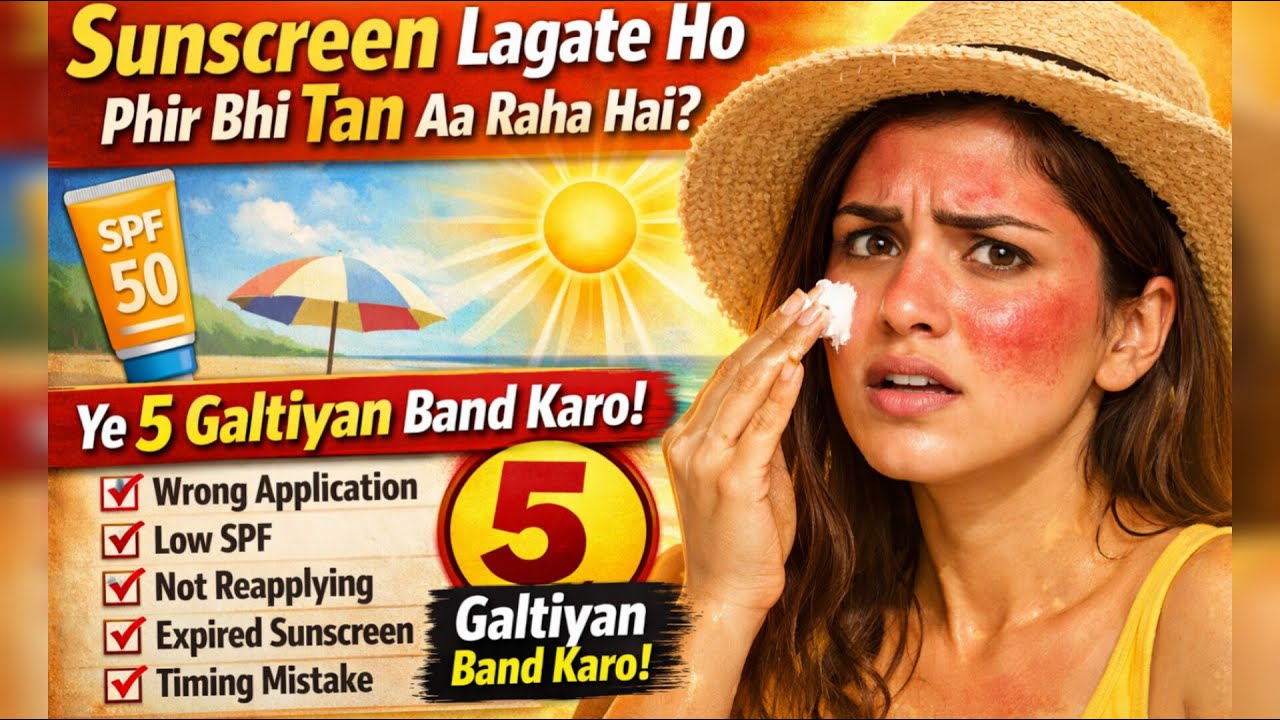 Why Is Your Skin Still Tanning Even After Sunscreen? 😳 Stop These 5 Mistakes!