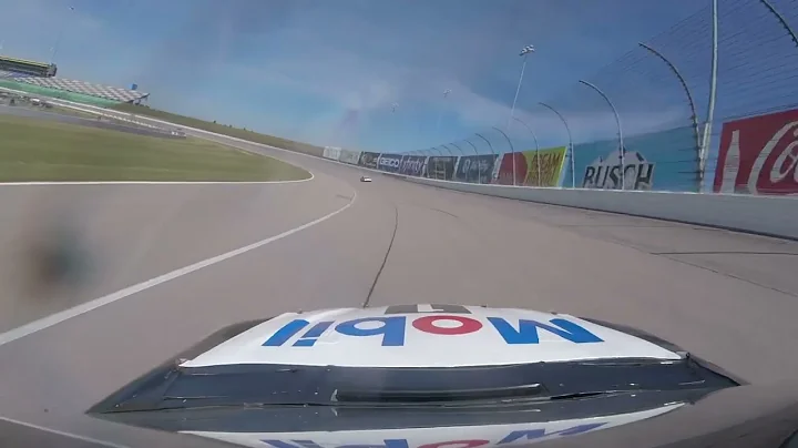 Driving a NASCAR car of tomorrow at Kansas Speedway.