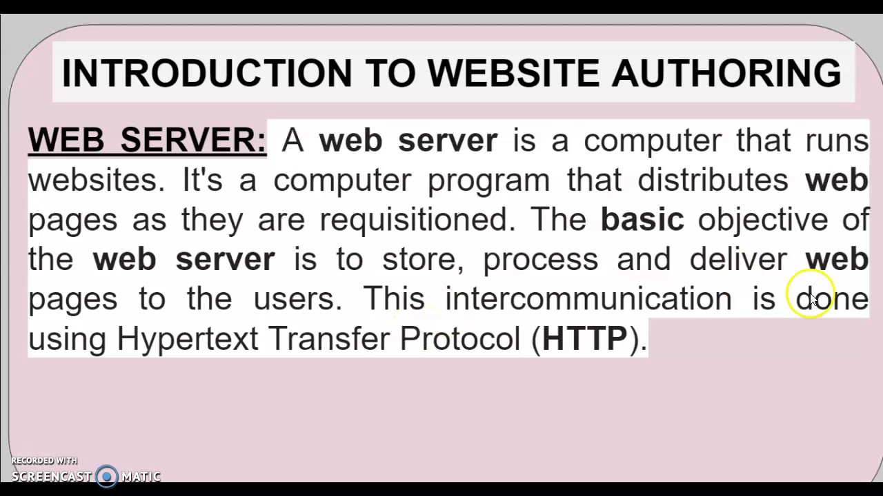 INTRODUCTION TO WEB AUTHORING - YouTube