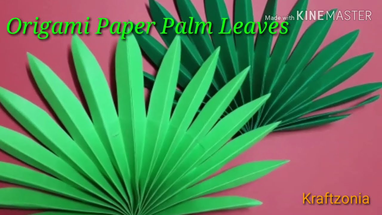 Origami Paper Palm Leaf YouTube